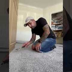 3 STEPS TO FIT YOUR CARPET #diy #homeimprovement #flooring #carpet #howto #shorts