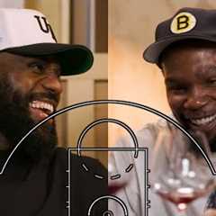 LeBron and Kevin Durant laugh at people suggesting to get rid of the corner 3 😂