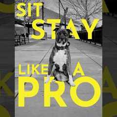 How to teach your dog to sit-stay like a pro #dogtrainer #puppy #puppytraining
