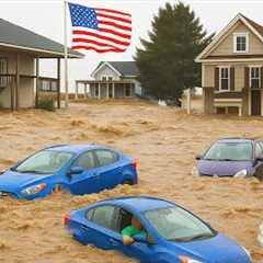 TEXAS UNDERWATER ! 🌊 Catastrophic Flooding Submerges Homes & Cars as River Overflows in..