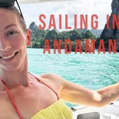 Island hopping in the Andaman Sea! Going where the wind carries us.