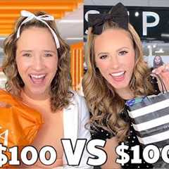 ULTA 🧡🤍 VS SEPHORA 🖤🤍 $100 SHOPPING CHALLENGE (WHICH IS BETTER?)