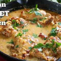 Easy One Skillet Chicken Thighs - 30 Minute Midweek Special