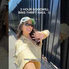 INSANE 2 HOUR GOODWILL BINS HAUL🛒 new location unlocked! #thrifting #thrifthaul #thriftwithme