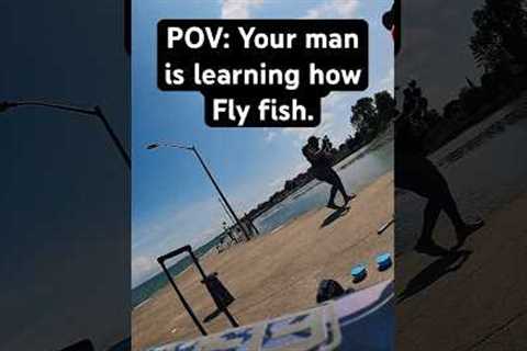 When He’s New to Fly Fishing and You feel like the Target 🎯😩 #FLYFishing #CouplesThatFish