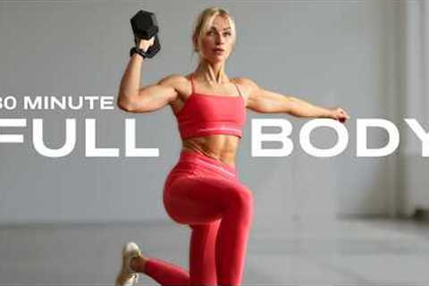 30 Min Full Body Dumbbell Strength Workout for Women | to build Muscle for Longevity