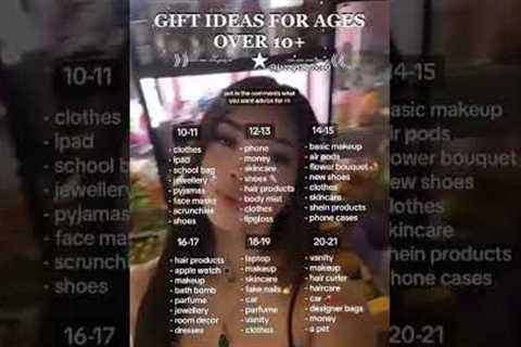 gift ideas for ages over 10+!!🎂 #lolabekka #aesthetic #tips #gift #present #age #birthday #ideas
