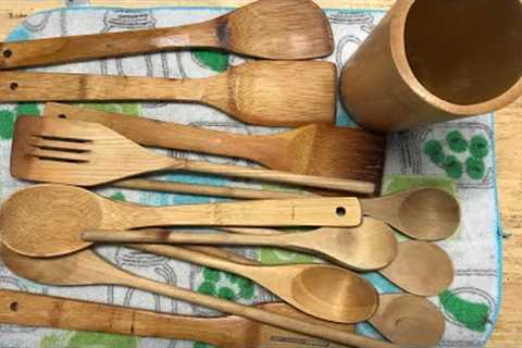 Caring for your wooden kitchen wear ~  Oiling Wooden Spoons