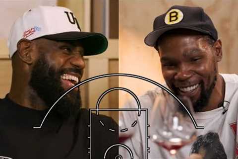 LeBron and Kevin Durant laugh at people suggesting to get rid of the corner 3 😂