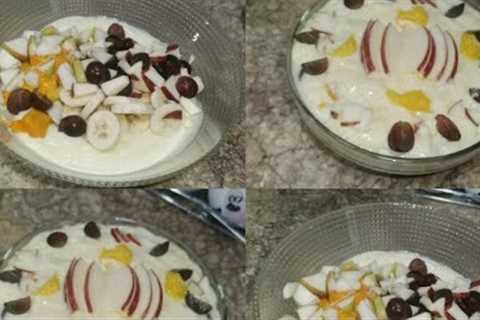 Fruit Custard Recipe | How To Make Fruit Custard At Home | Dessert Recipe | Fruit Custard |