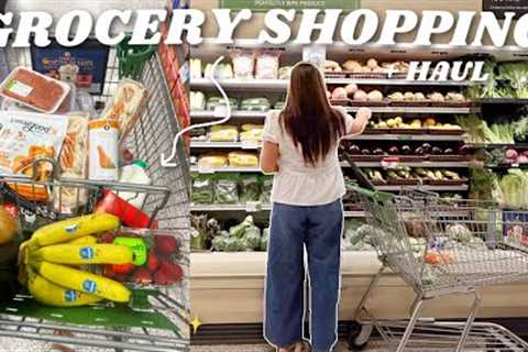 GROCERY SHOPPING + HAUL as a 21 yr old living alone *full restock*