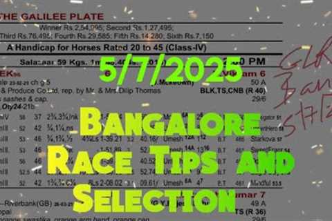 Bangalore Race Tips and Selection || The Fire Haven Plate