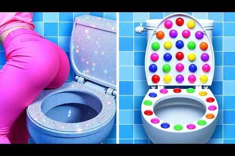 BEST BATHROOM GADGETS || Toilet Gadgets and DIY Tools Ideas! Funny Parenting Hacks by TeeHeeHee!