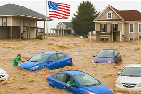 TEXAS UNDERWATER ! 🌊 Catastrophic Flooding Submerges Homes & Cars as River Overflows in..