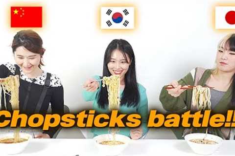 Chinese, Japanese, Korean Chopsticks difference