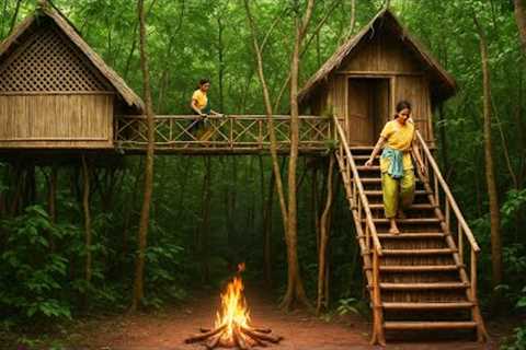 How to Survival Girl I Built a Private Modern Treehouse and Kitchen