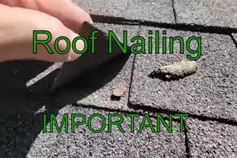Roof leaking due to bad nailing / nail placement