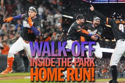 WALK-OFF INSIDE-THE-PARK HOME RUN for Patrick Bailey and the Giants! WHAT A FINISH! 🤯