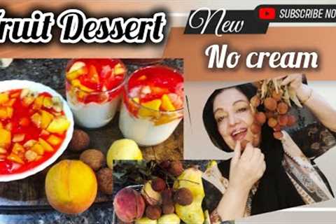 Fresh Fruit Dessert Made Easy with Milk | No Bake Recipe