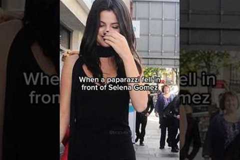 When a paparazzi fell in front of Selena Gomez 😭