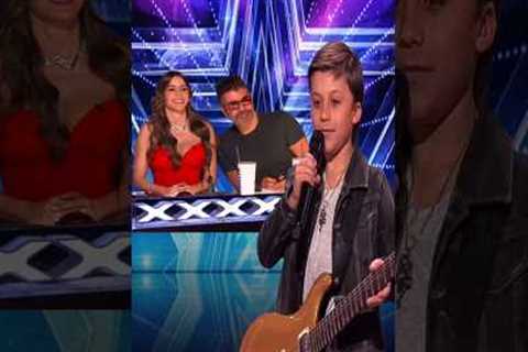 10-Year-Old Guitar Prodigy Bay Melnick Virgolino | jaw dropping performance|#shorts #agt