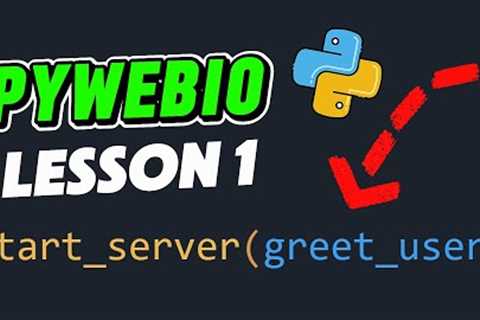 Lesson 1: Build a Web App with Python | PyWebIO for Beginners