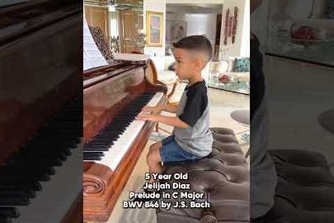 5 Year Old Piano PRODIGY Plays Prelude in C Major BWV 846 Js Bach 🎹 Jelijah Diaz #piano #prodigy