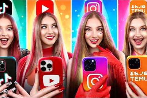Instagram vs TikTok vs YouTube vs Temu Girl! If Social Media Were People