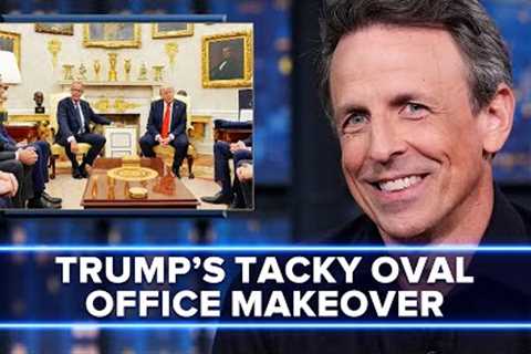 Trump Can't Stop Adding Tacky Gold Embellishments to Oval Office