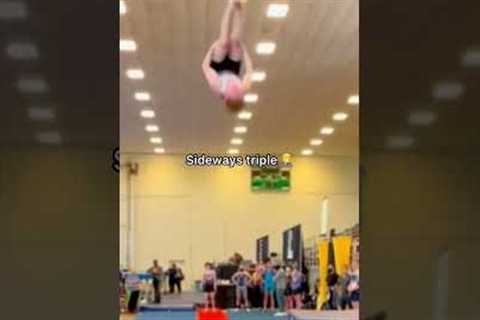 Had coach stressing hard😂 #gymnastics #gymnasticssaves #flips #sports #trampoline #fails #olympics