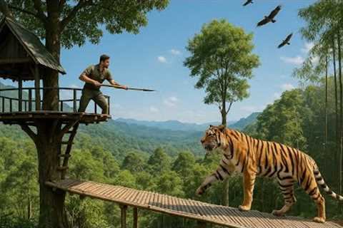 Building a Bamboo Treehouse and Facing Wild Beasts in the Deep Jungle | Extreme Survival Challenge