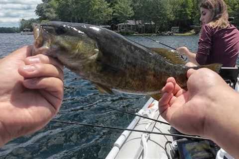 4th of July Smallmouth Bass Fishing in Maine (Surprise catch!)