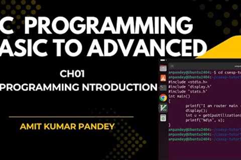 Ch01 C Programming Introduction |  c programming for beginners | c programming full course
