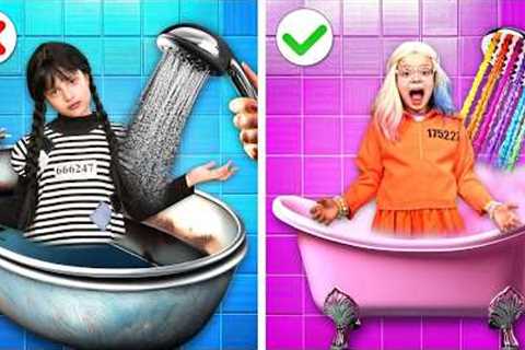 Wednesday Vs Enid in Prison | Epic Parenting Hacks and Gadgets *Funny Moments*
