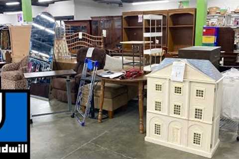 GOODWILL SHOP WITH ME FURNITURE ARMCHAIRS SOFAS TABLES DECOR KITCHENWARE SHOPPING STORE WALK THROUGH
