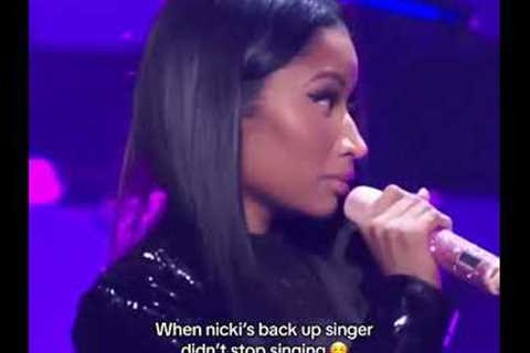 When Nicki Minaj's back up singer didn't stop singing #shorts #nickiminaj #singer #celebrities