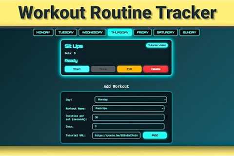 Build a Workout Routine Tracker in JavaScript | Project for Beginners #javascript #workout