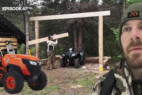 ATV Garage, Self-Milled Lumber, Tractor Reveal |EP67| Log Cabin Build on Off-Grid Homestead