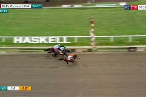 Incredible horse! JOURNALISM wins dramatic 2025 Haskell Stakes!