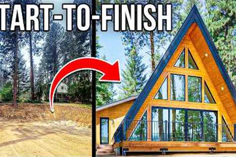 9 month Cabin Build with No Experience  (Time-lapse)