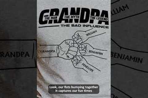 To Grandpa a shirt that bonds him and grandchild. #giftideas #personalized #gifts #giftforgrandpa