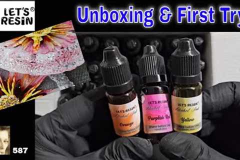 LET'S RESIN Alcohol Ink | Unboxing and Exciting First Try!