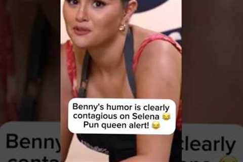 Benny's humor is clearly contagious on Selena 😂Pun queen alert! 🤣#funny #joker #selenagomez