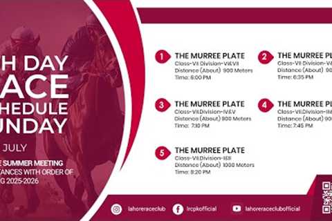 LRC Live  - 7th Day Lahore Summer Meeting 2024-2025 | July 20, 2025 #horse #race #horserace