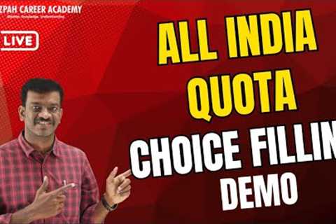 All India Quota Choice Filling Demo - All India Quota Seat Matrix 2025 - Mizpah Academy