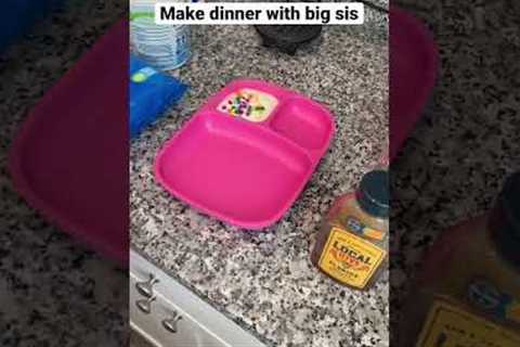 Dinner with sister ! #kids #cooking #dinner #easydinner #kidfood #shorts #easy #meals #foryou #mom