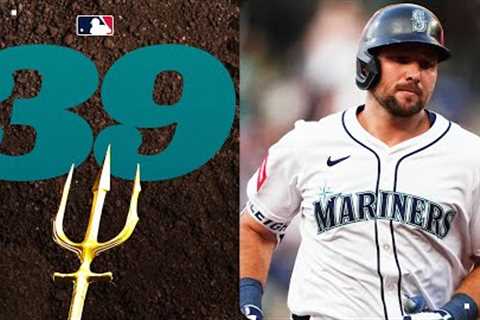 Cal Raleigh's MLB-leading 39th home run breaks a scoreless tie in Seattle! 🔱