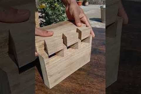wooden joint without nails in Japanese style   #wood #woodwork #tips #diy