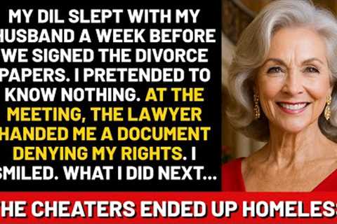 My daughter-in-law slept with my husband a week before we signed the divorce papers. I pretended...