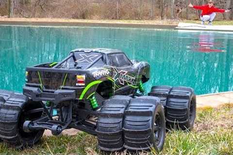 WILL IT DRIVE ON WATER!! (MONSTER TRUCK XMAXX MOD)